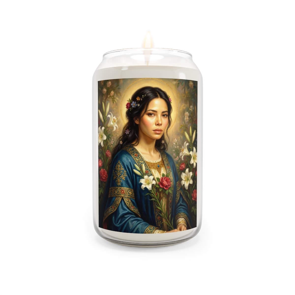 Custom saint prayer candle